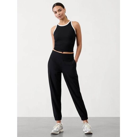 ATHLETA BLACK BROOKLYN MID RISE JOGGER - Picture 1 of 5